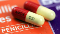 amoxicillin capsules on box