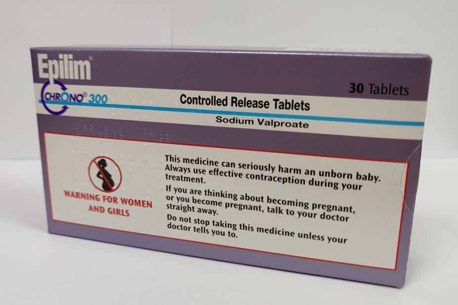 A box of Epilim tablets (sodium valproate; Sanofi)
