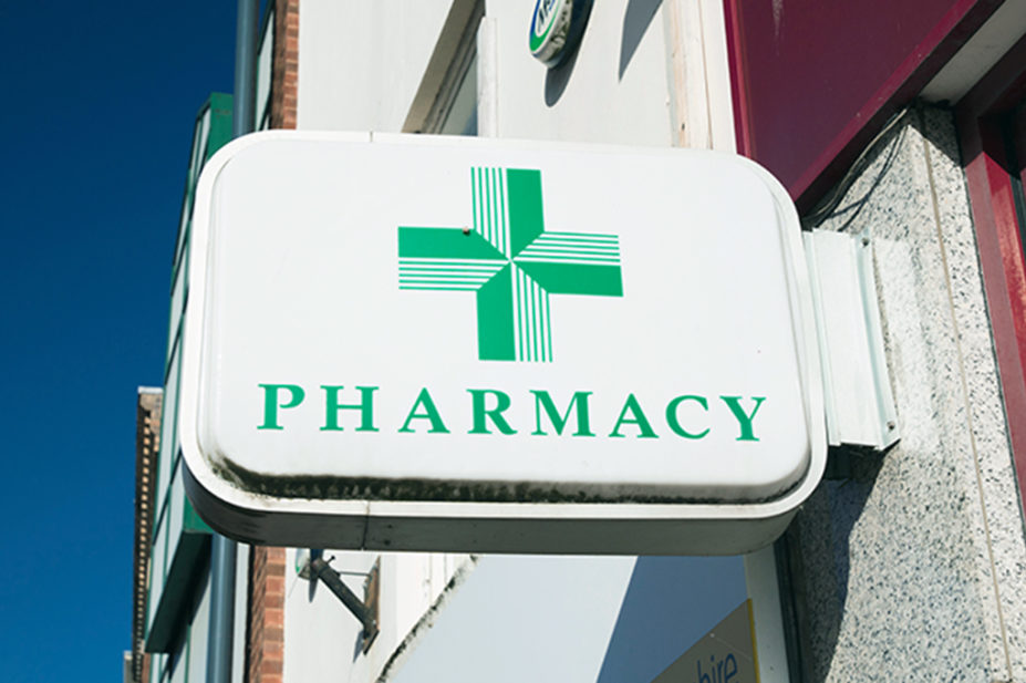 Community pharmacy sign in Derby