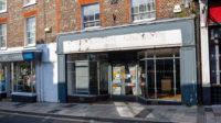Closed down pharmacy premises in Blandford Forum, Dorset