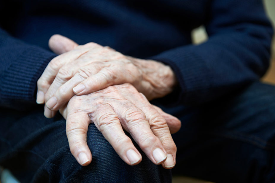 older patient's hands
