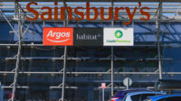 The frontage of the large Sainsburys Superstore incorporating Argos, Habitat and LloydsPharmacy