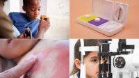 Collage of photos from paediatric quiz