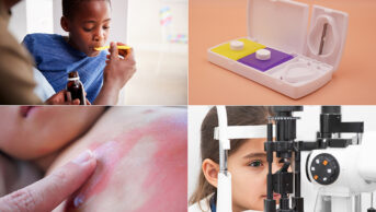 Collage of photos from paediatric quiz
