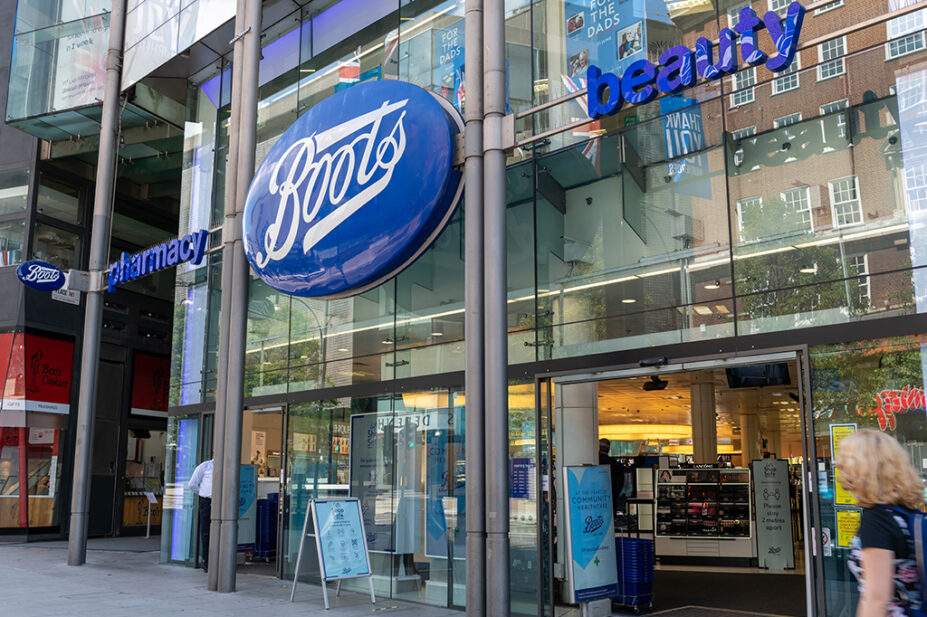 Boots flagship store on Oxford Street, central London
