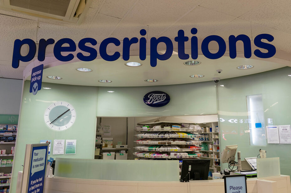 Boots prescription counter