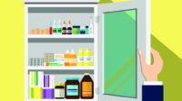 Illustration of a home medicines cabinet