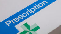 NHS medical prescription packaging from the UK