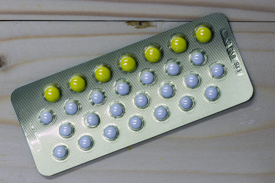 Packet of combined oral contraceptive pills