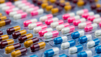 Blister packs of antibiotic pills