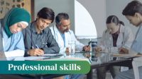 Group of people around a table working
