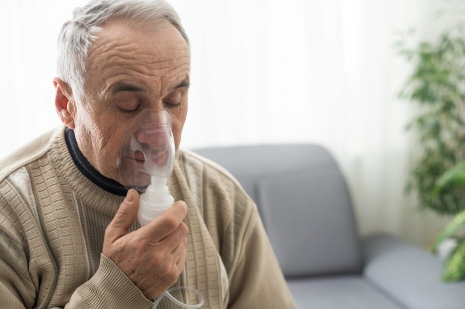 Copd, Medical Fibrosis Or Asthma Sick Patient
