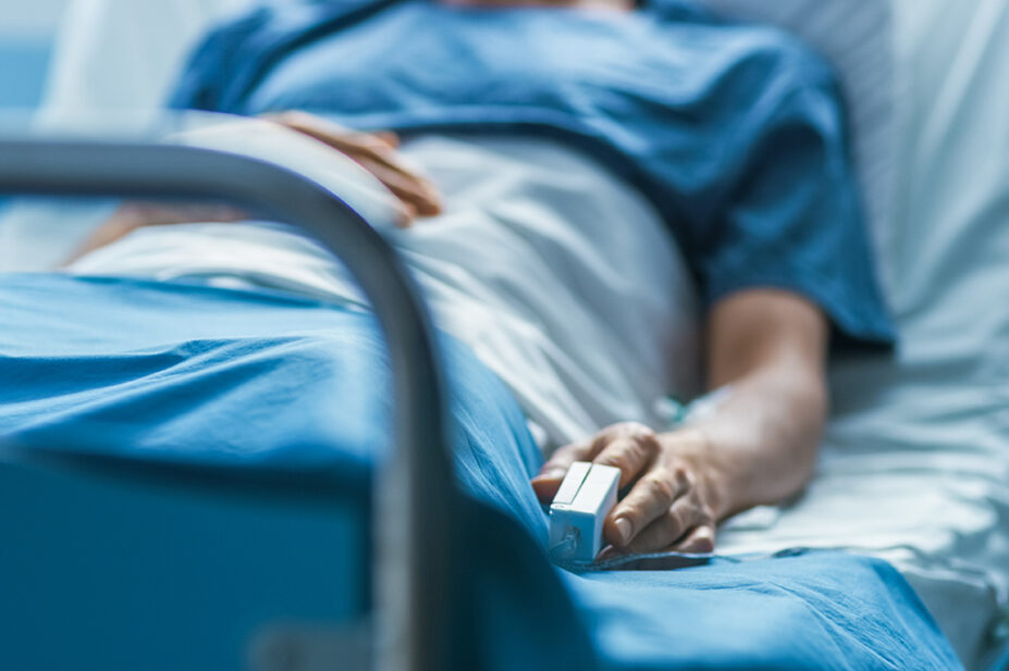patient in hospital bed
