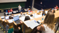 students in university lecture hall