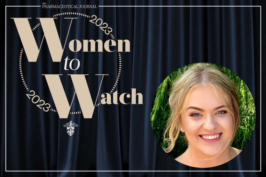 Image with the Women to Watch 2023 logo and Chloe Barclay
