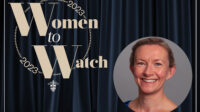 Image with the Women to Watch 2023 logo and Elaine Ferguson