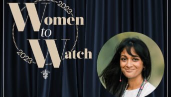 Image with the Women to Watch 2023 logo and Anisha Patel