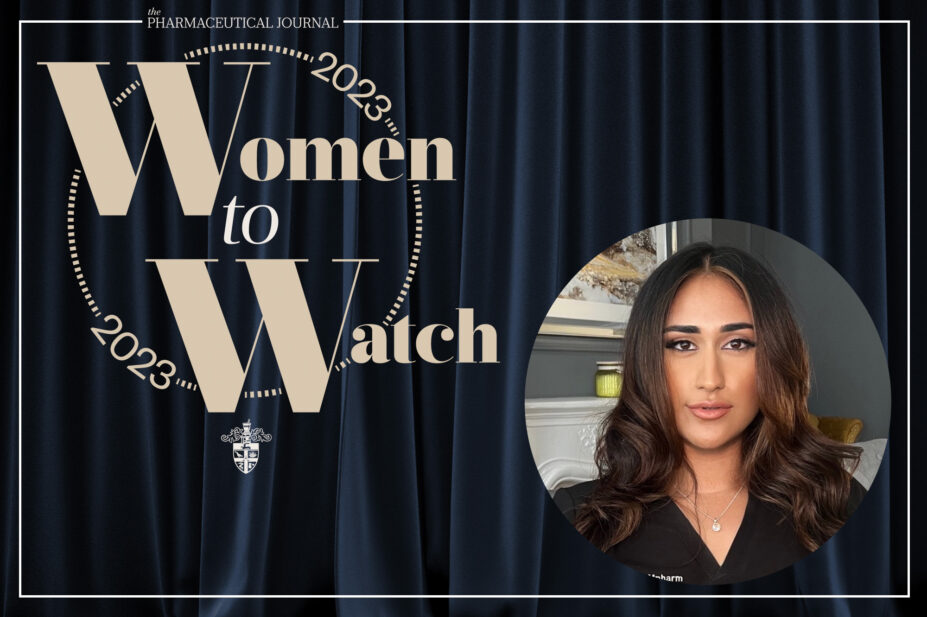 Image with the Women to Watch 2023 logo and Nyrah Saleem