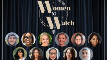 Photo collage of the eleven 2023 Women to Watch winners with the logo