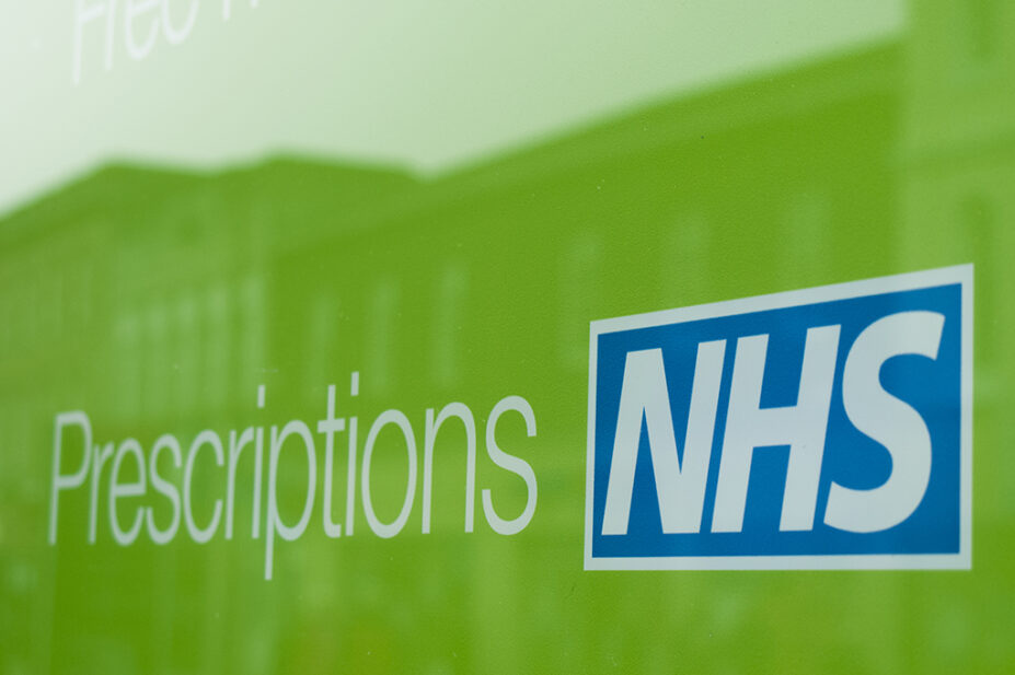 NHS prescription signage