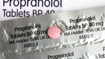 propranolol blister pack with tablet popped out
