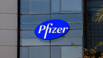 pfizer logo on building