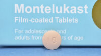 montelukast box with tablet in front