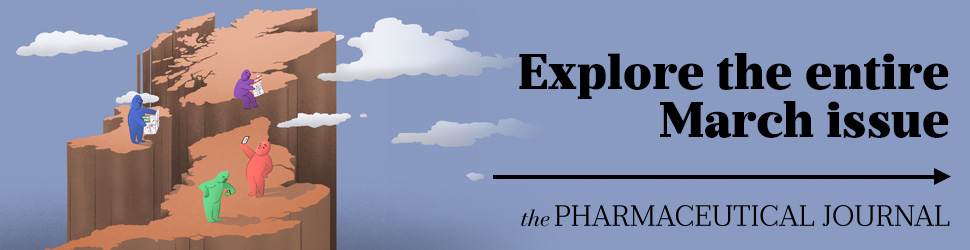 Banner showing cover for February edition, saying "explore the entire March issue" and the PJ logo
