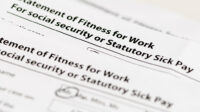 Statement of fitness to work form
