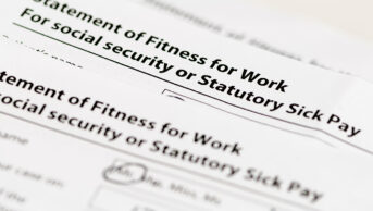 Statement of fitness to work form