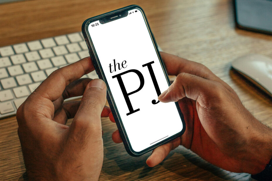 Photo of a person opening the PJ app on their phone