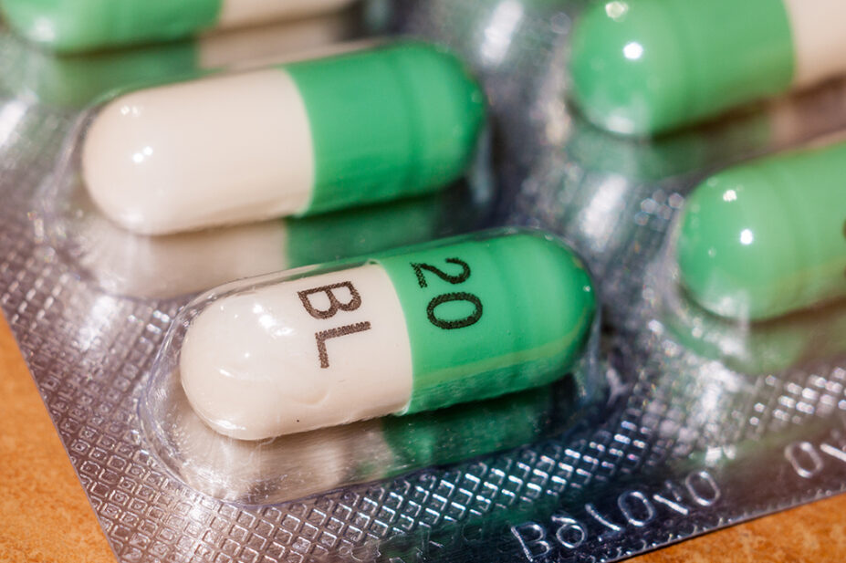 Blister pack of antibiotics