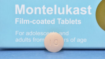 Box and tablet of the leukotriene receptor antagonist montelukast