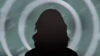 Illustration of a silhouetted woman have migraine aura hallucinations