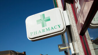 Pharmacy sign on high street