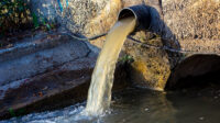 Wastewater pipe in UK river