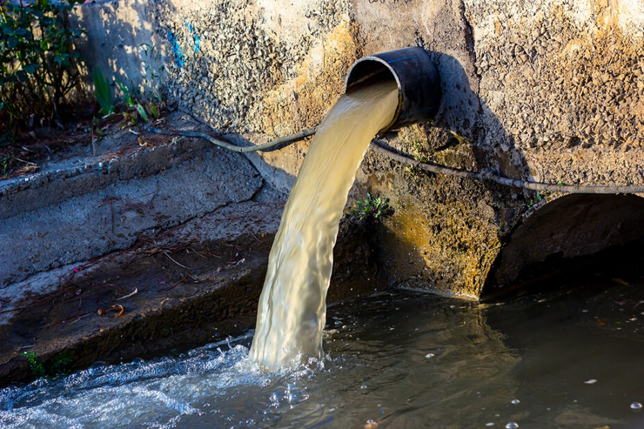 Wastewater pipe in UK river