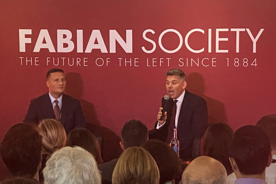 From left: Wes Streeting, health and social care secretary, and Andrew Harrop, general secretary, Fabian Society