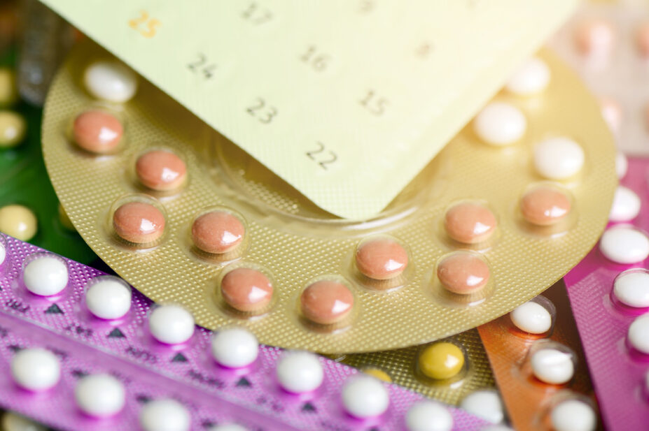 A collection of different oral contraceptives