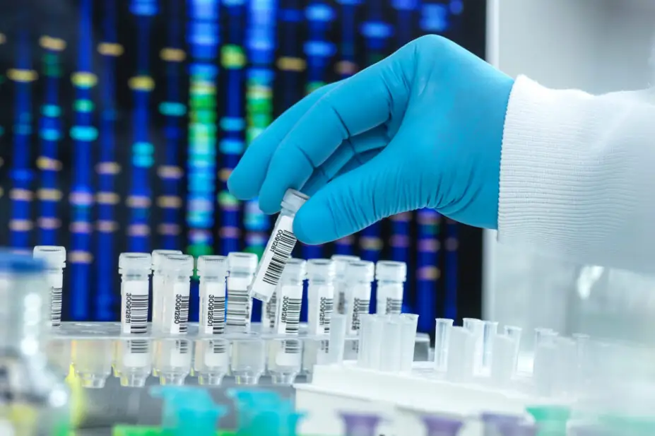 Scientist preparing a DNA sample for testing