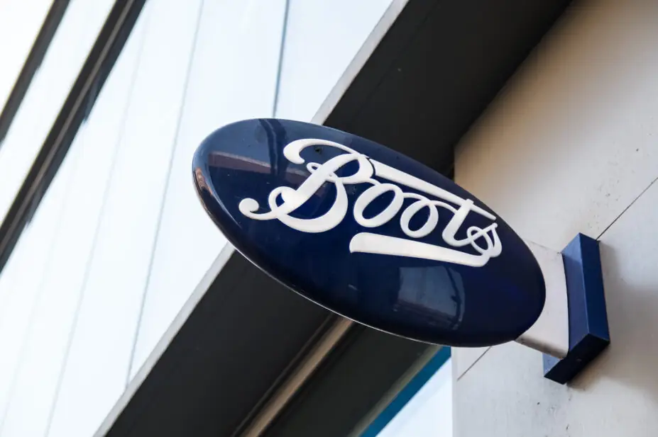 A sign outside of a Boots pharmacy