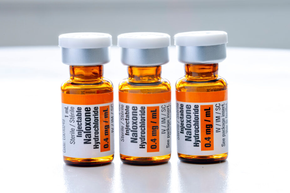 Vials of naloxone