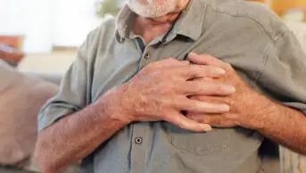 An older man with chest pains