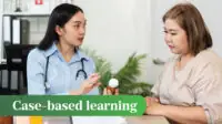 Healthcare professional consulting with a patient