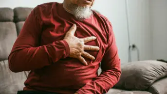 A man suffers from chest pains