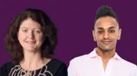 Anna Friel and Amish Patel