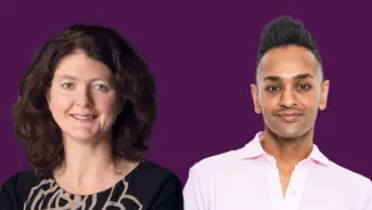 Anna Friel and Amish Patel