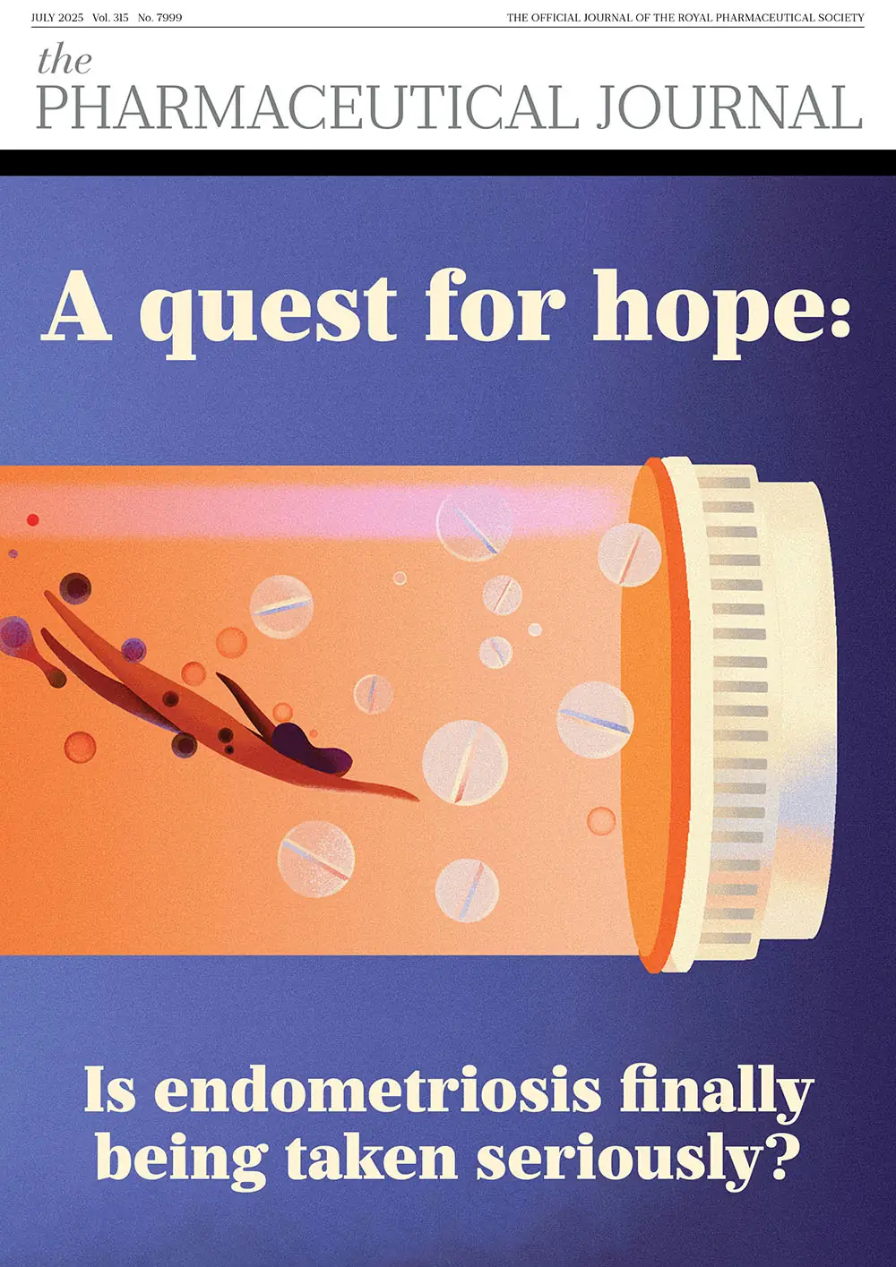 July cover with endometriosis as the lead image