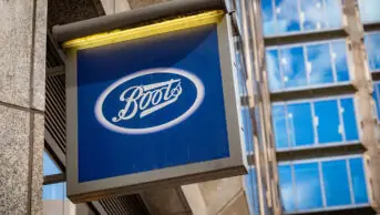 The sign outside of a Boots pharmacy