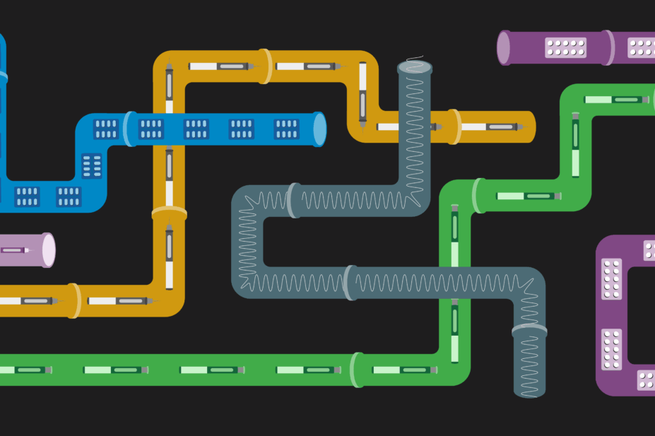 Pipelines of blisters packs, auto injector pens and ultrasound waves